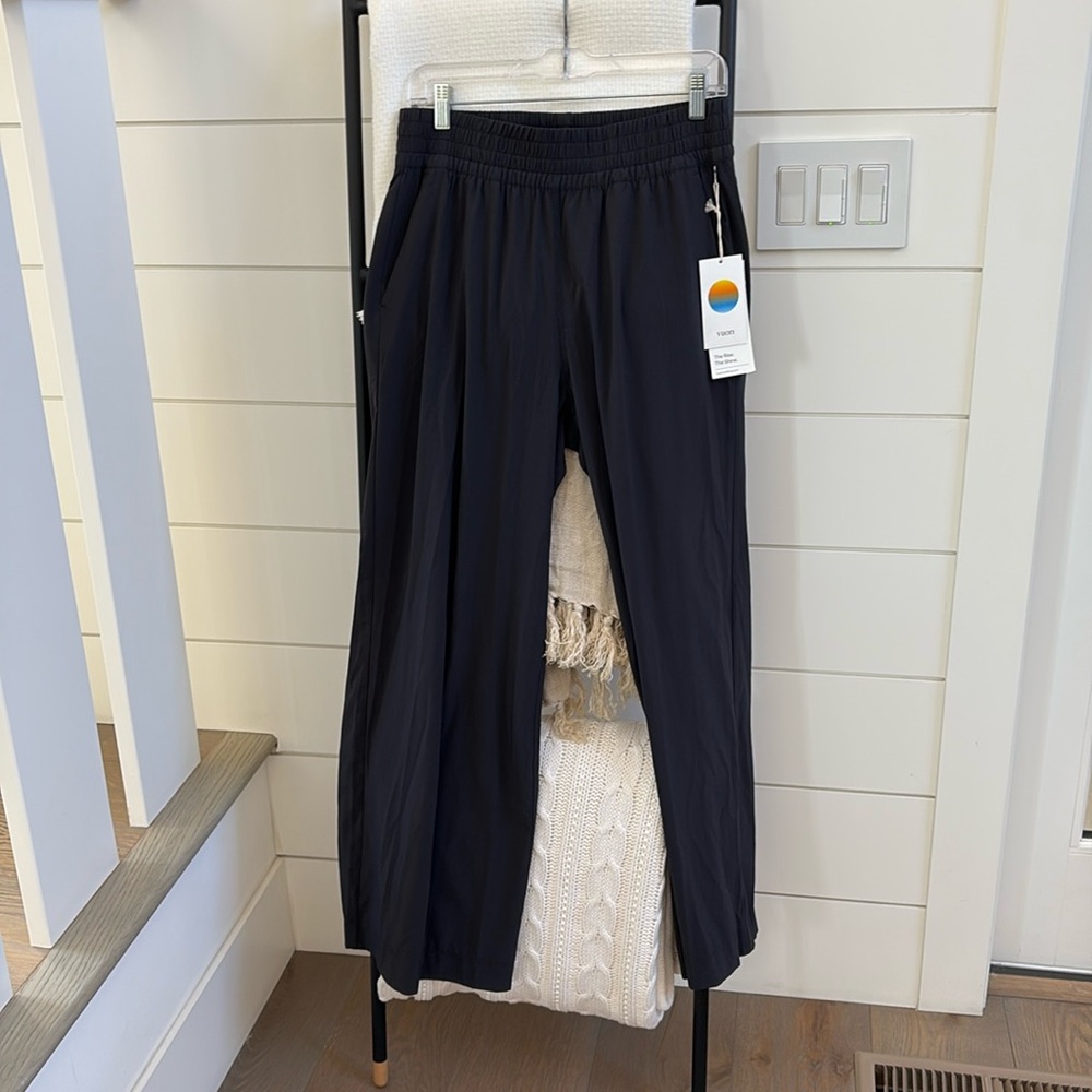 Vuori Villa Wideleg Black Pants